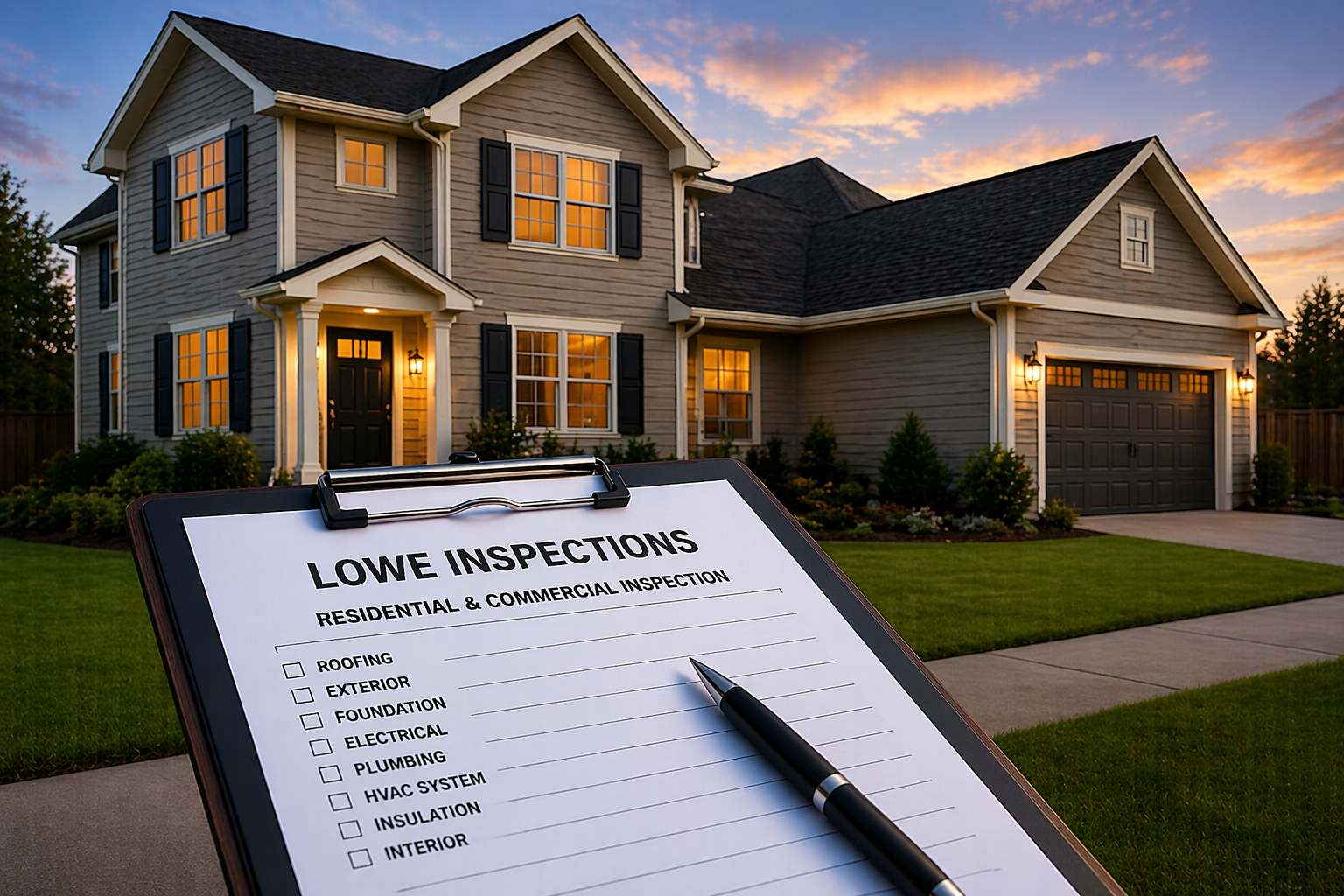 Inspection report in front of home